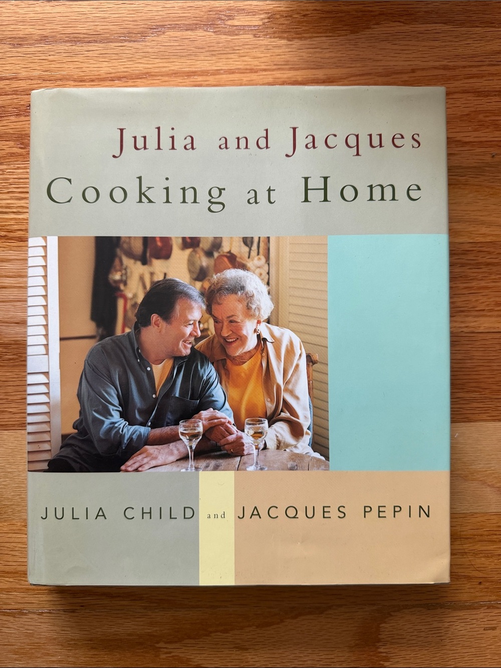 Julia Child & Jacques Pepin Cooking at Home – Cream and Light Blue Cover